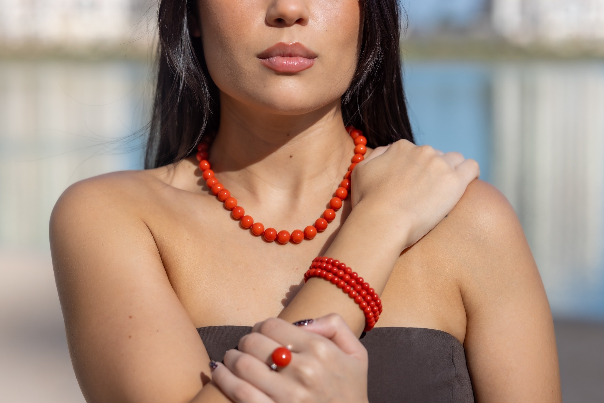 Anello Bottone con Diamanti