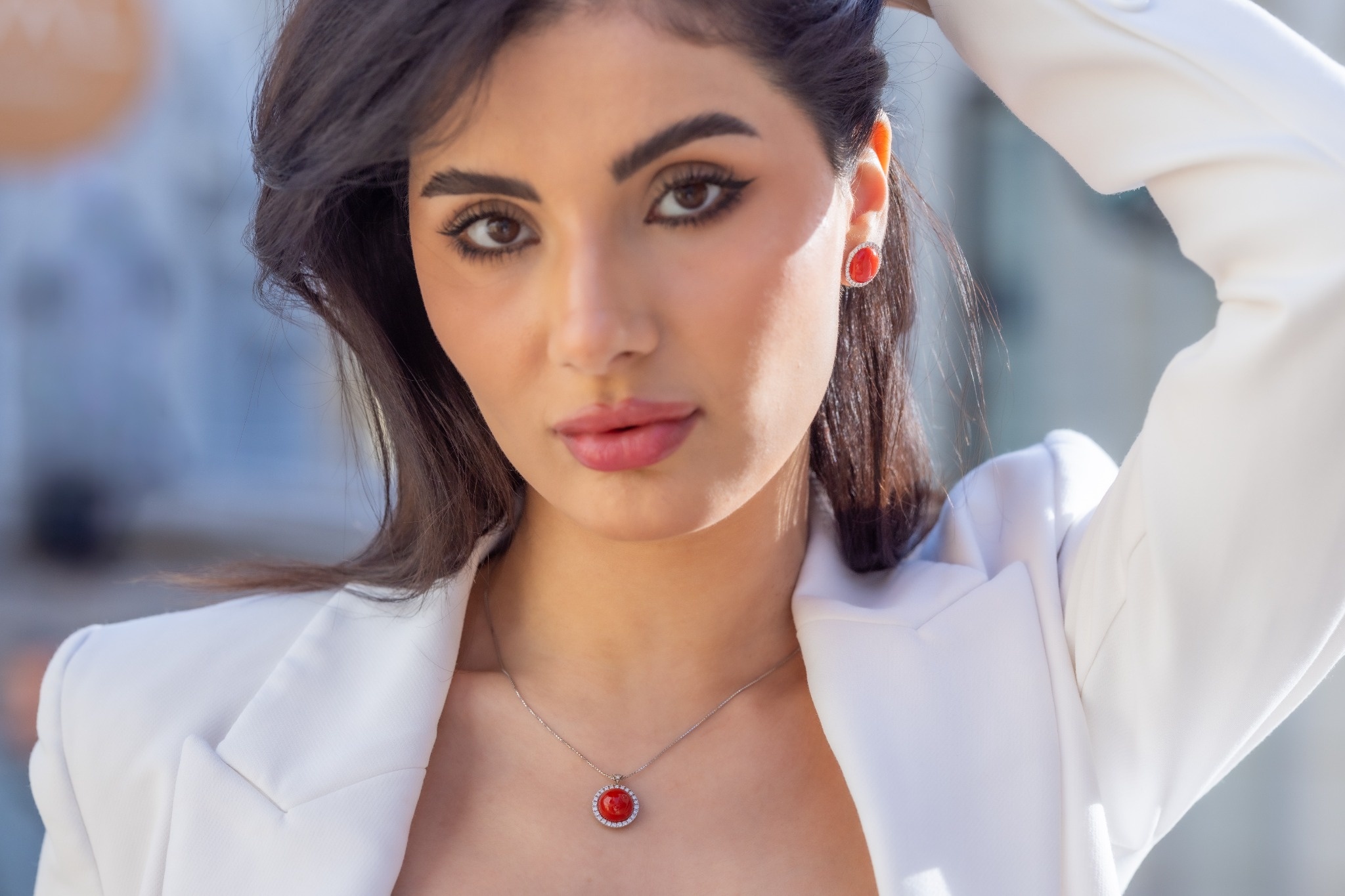 Orecchini Bottone Diamanti