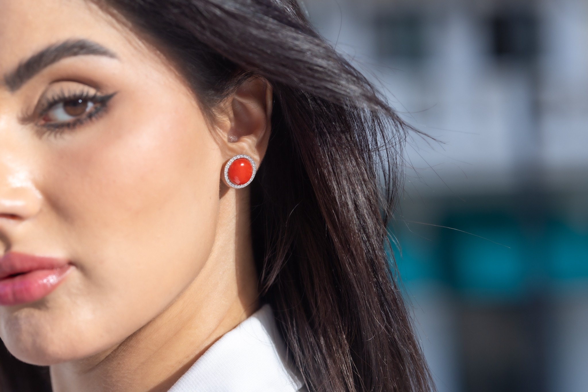 Orecchini Bottone Diamanti