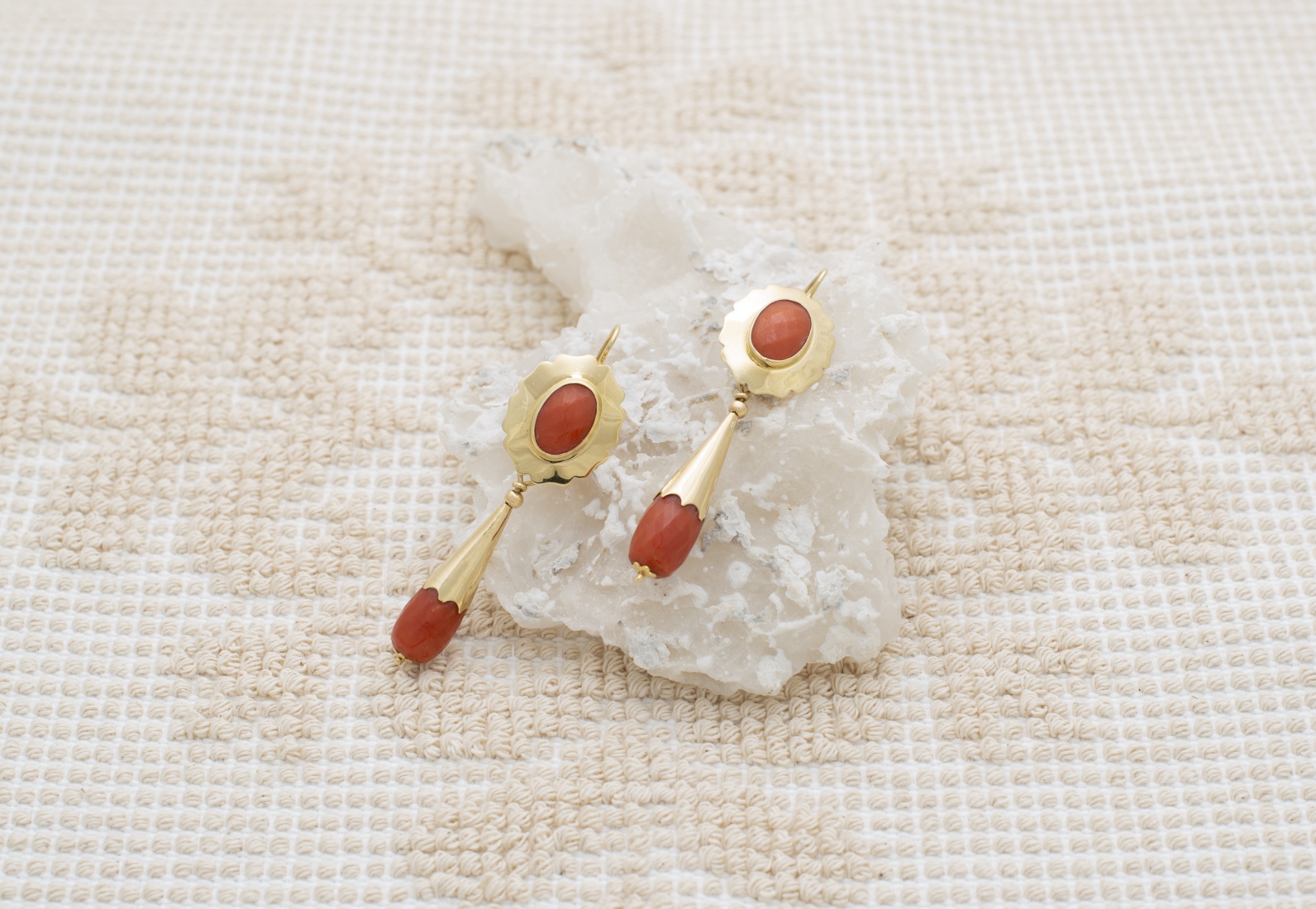Handcrafted Coral Earrings
